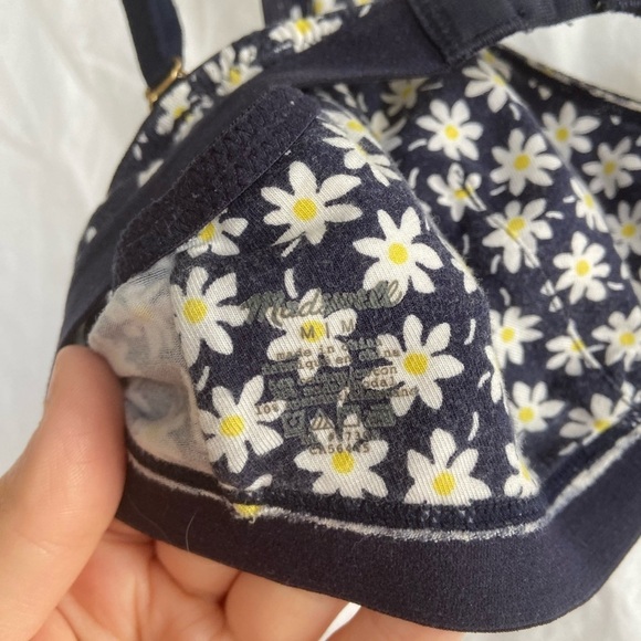 Madewell Cotton-Modal Mini Daisy bra Bralette size Medium - Picture 9 of 9
